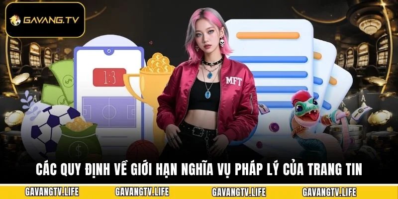 Các quy định về giới hạn nghĩa vụ pháp lý của trang tin